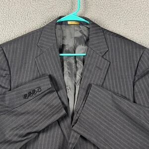 Brooks Brothers 1818 Madison Fit Pinstripe 97% Wool Blazer Jacket 44R Italy